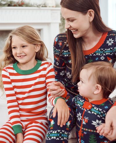 Kids Striped Long John Pajama Set
